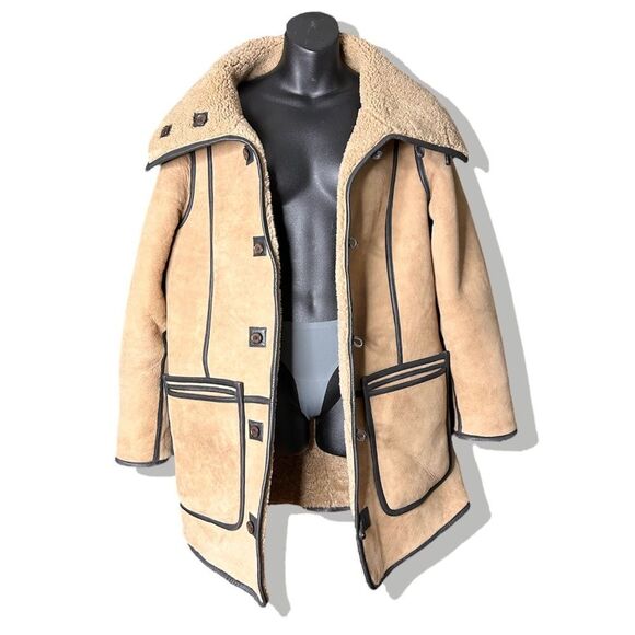 Free People x Nicholas K Alpine Reversible Sheepskin Shearling Leather Fur Coat - Picture 3 of 16